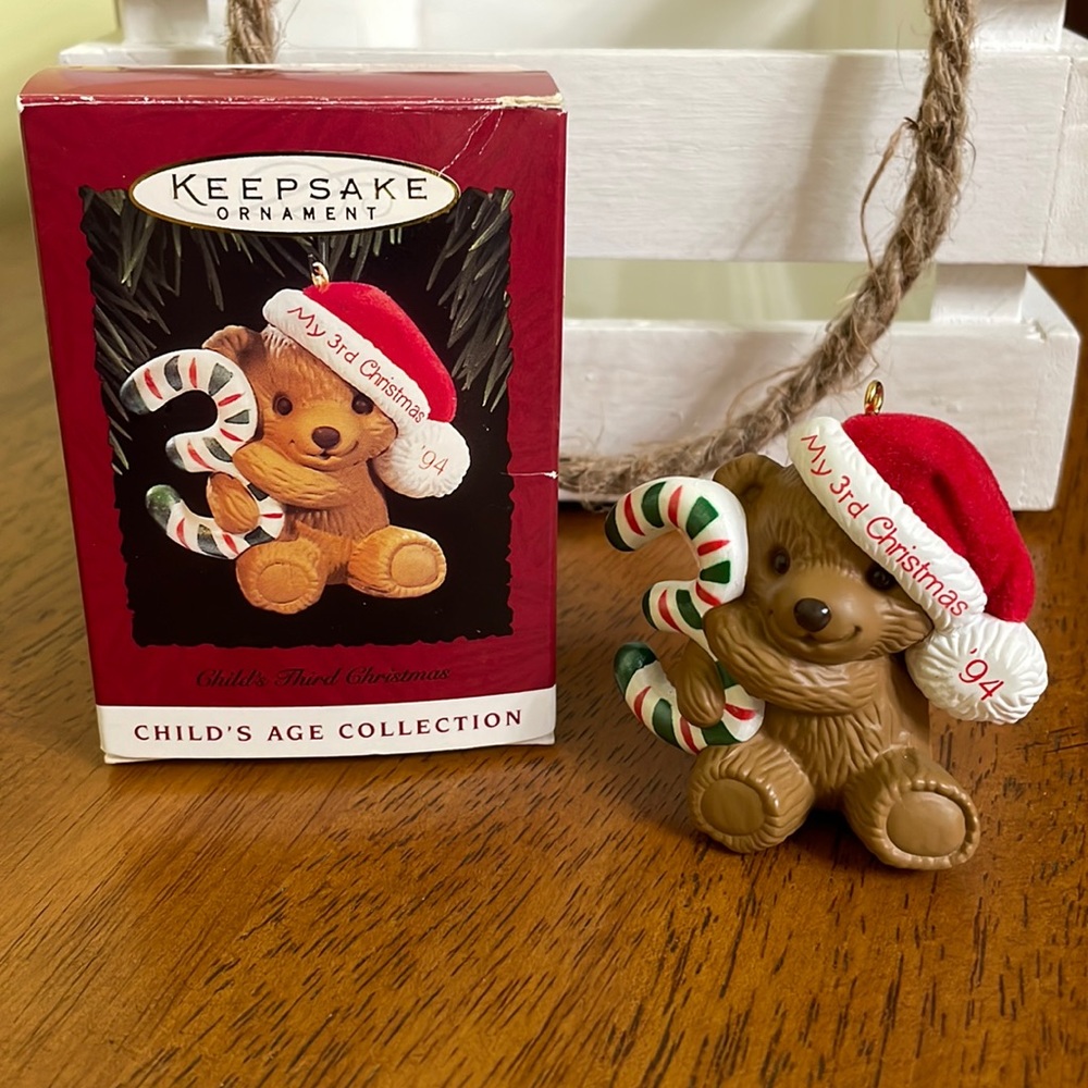 Hallmark Keepsake Ornament “Child’s Third Christmas” - Dated 1994 VINTAGE